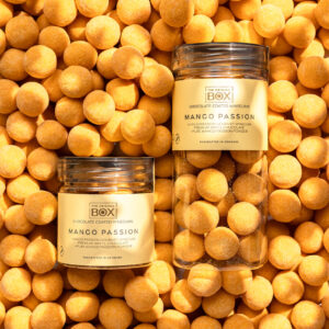 BOX THE ORIGINAL Mango Passion vingummi med hvid chokolade